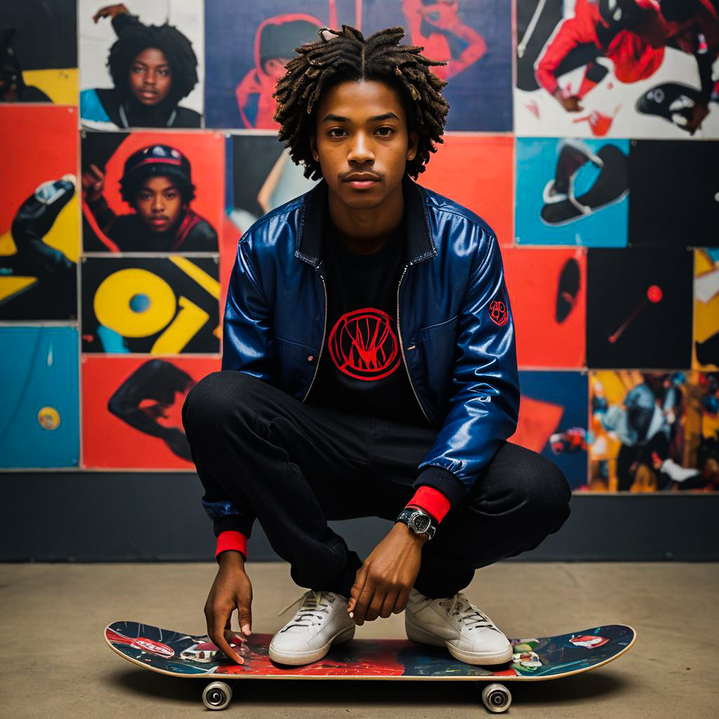 Confident Skateboarder in Miles Morales Outfit