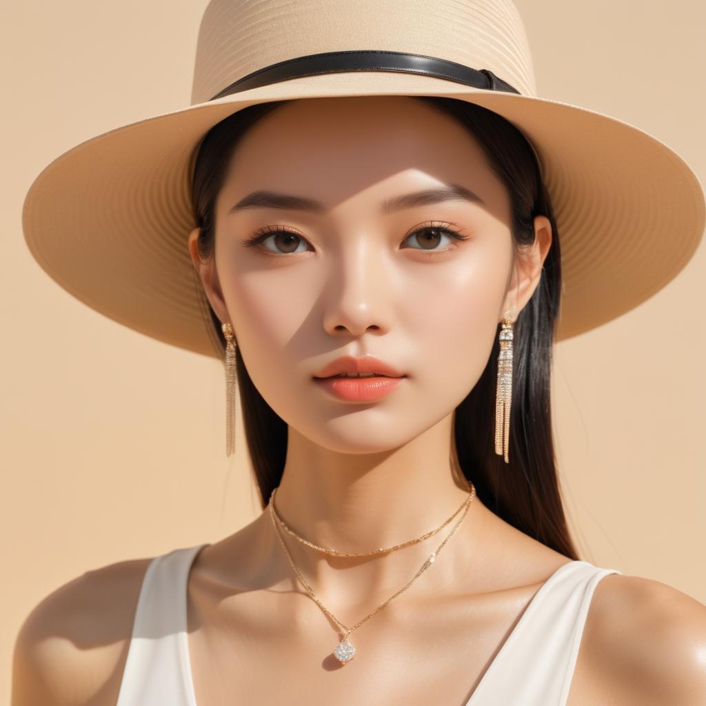 Minimalistic Bling Necklace Fashion Shot