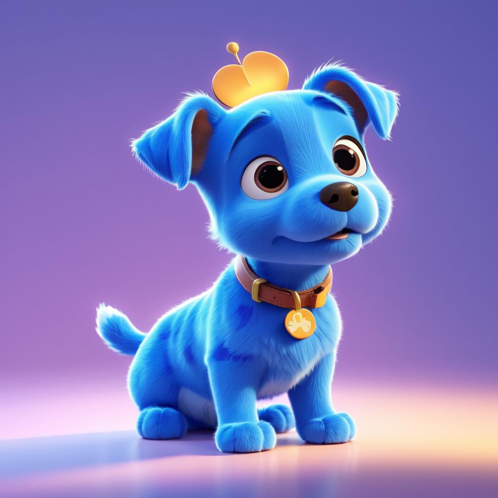 3D Pixar Style Playful Puppy Design