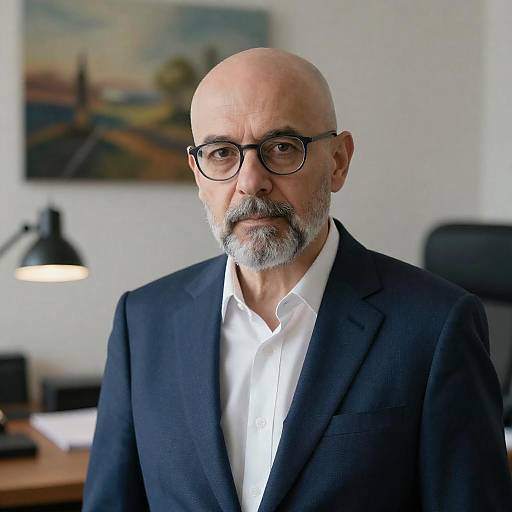 Serious Middle-Aged Man in Office