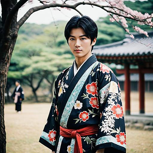 Traditional Korean Dress Outdoor Portrait