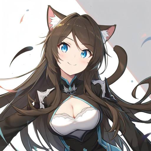 Illustration of Aina (mao lian), original in the style of Unagi (kobucha blaster)