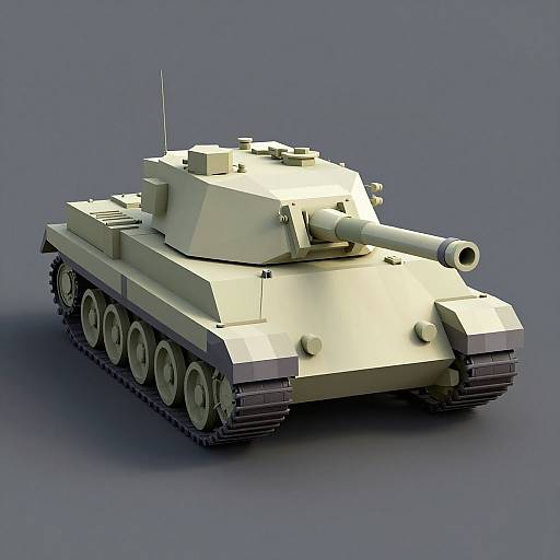 Low Poly Abrams Tank Model