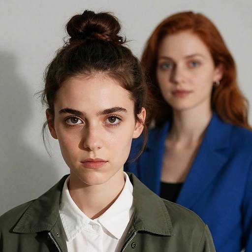 Intense Gaze: Two Women Portrait