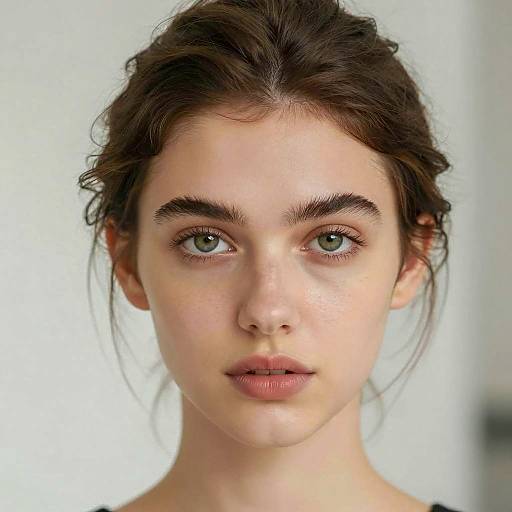 Portrait of Young Woman with Green Eyes