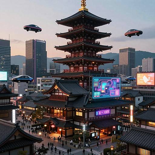 Shintani Futuristic Cyberpunk Cityscape