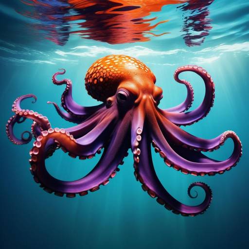 Vibrant Octopus Artist in Ocean Fashion Vibrant Octopus Artist in Ocean Fashion