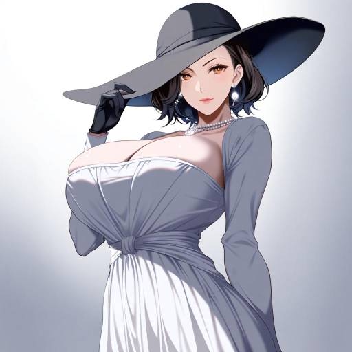 Illustration of Alcina dimitrescu, resident evil in the style of Huyumitsu