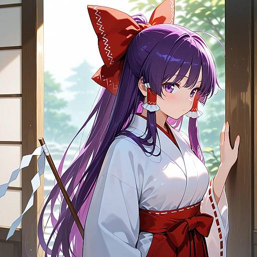 Illustration of Hakurei reimu (pc-98), touhou in the style of Noumen