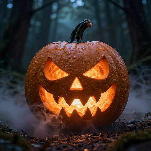 Ominous Glowing Monster Pumpkin