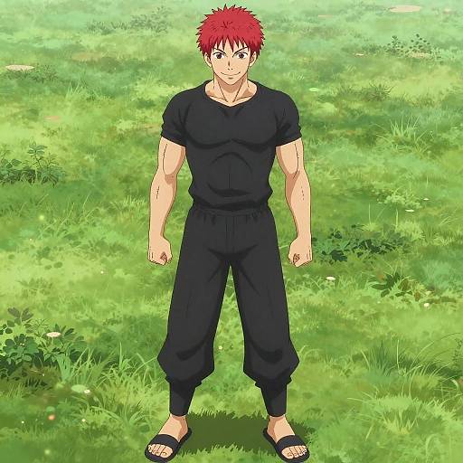 Vibrant Muscular Red-Haired Man