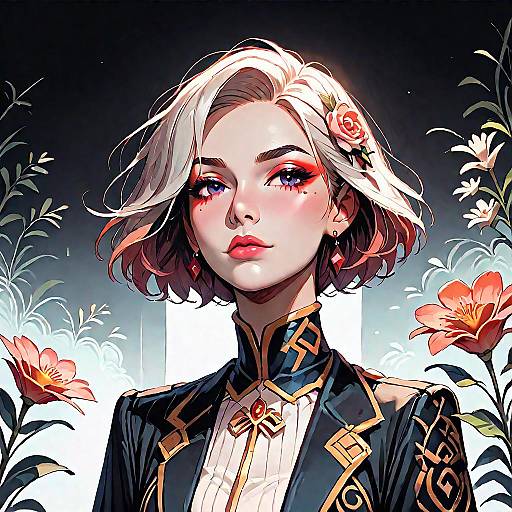 Dark Room Portrait with Black Outfit