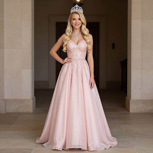 Prom Queen in Pink Dress