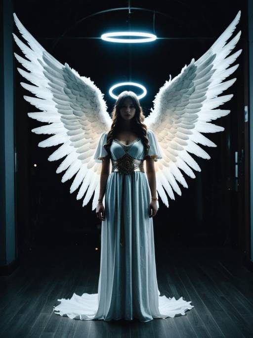 Epic Angel Wings Cosplay with Halo