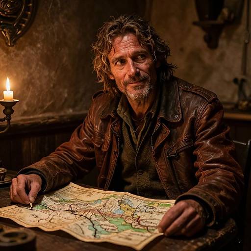 Photorealistic Portrait of Enigmatic Traveler