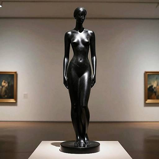 Elegant Ebony Abstract Sculpture