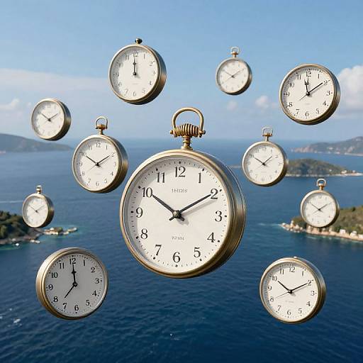 Floating Clocks Archipelago of Time