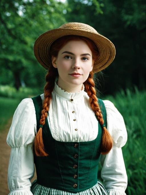 Woman in Anne of Green Gables Costume