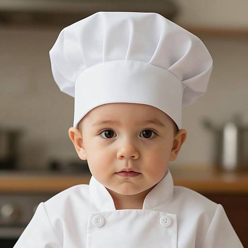 Realistic Infant Chef in Costume