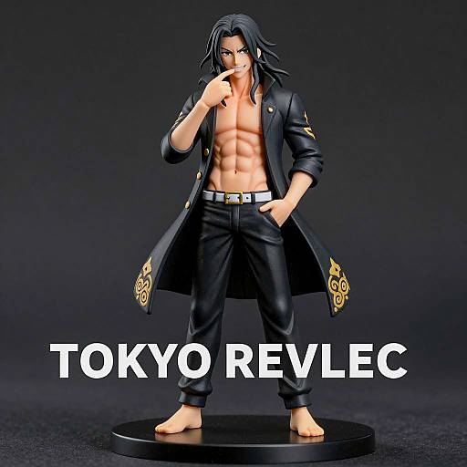 Dynamic Anime Figurine of a Muscular Man
