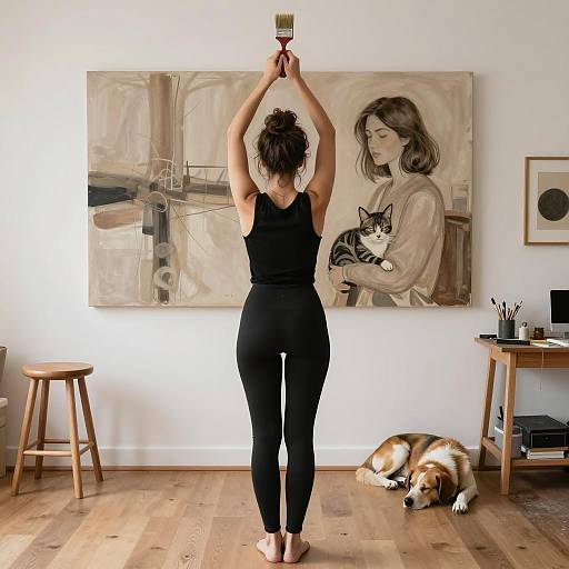 Dynamic Artist in Creative Studio