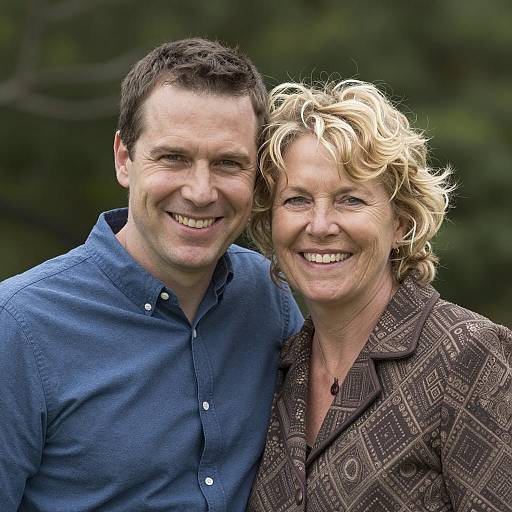 Happy Couple Smiling in Nature