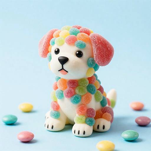 Colorful Candy Puppy Pop Art