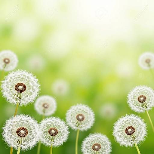 Spring Vector Background with Dandelions