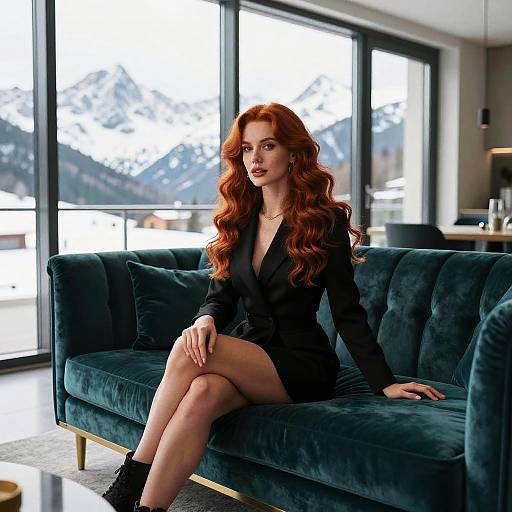 Elegant Woman in Luxurious Modern Setting