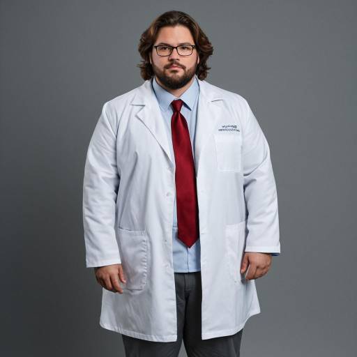 Plus Size Male Scientist with Red Tie