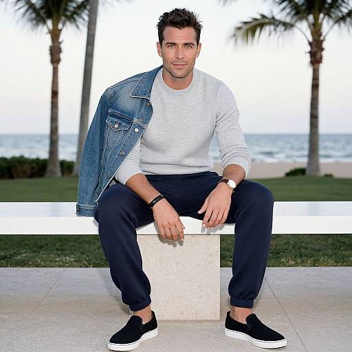 Casual Beachfront Style with Masculine Edge