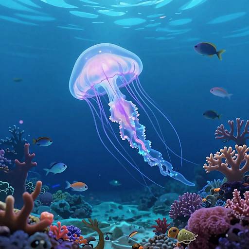 Enchanting Underwater Anime Scene