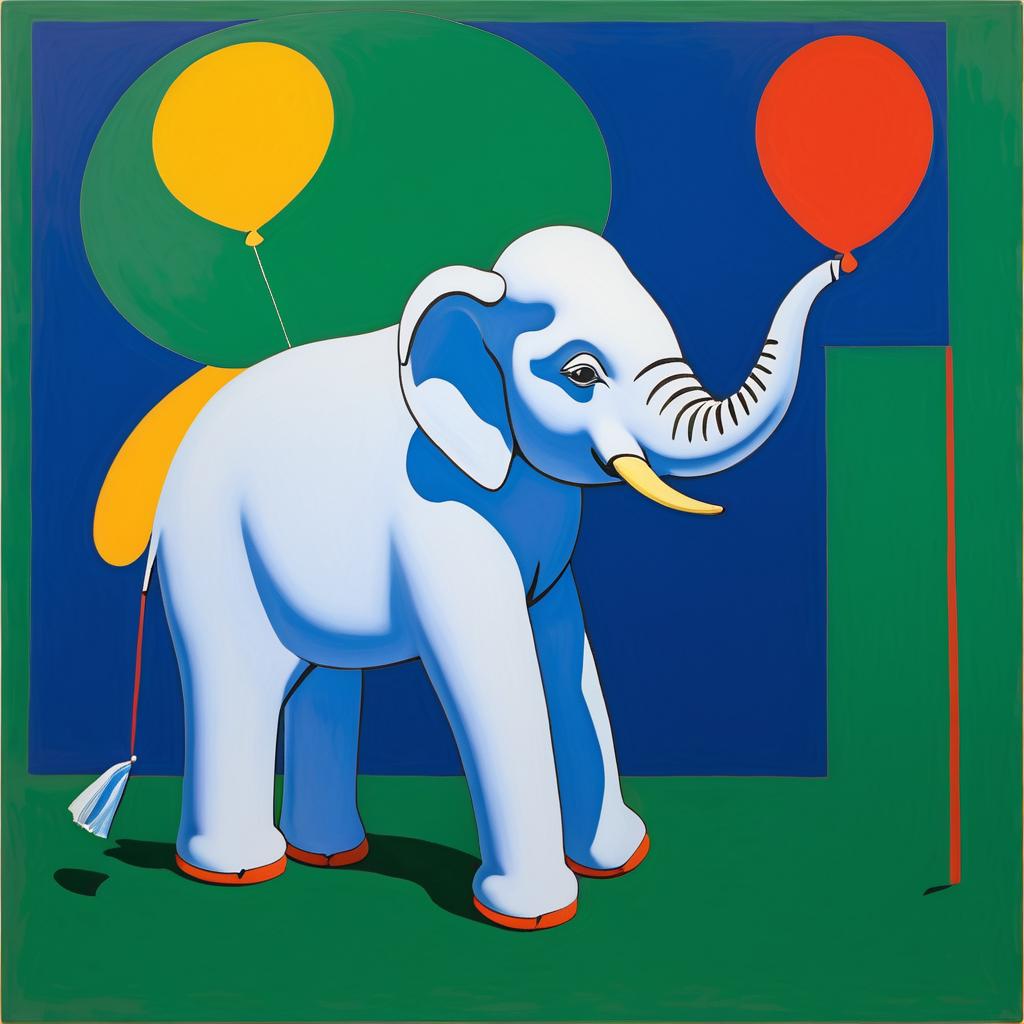 Surreal Elephant with Balloon Dimensions