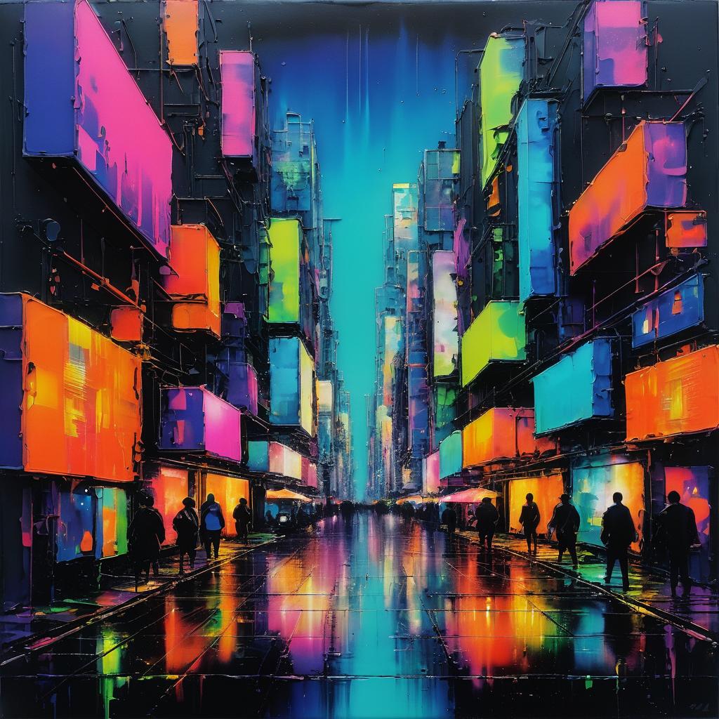 Neon Abstract Urban Tech Realism