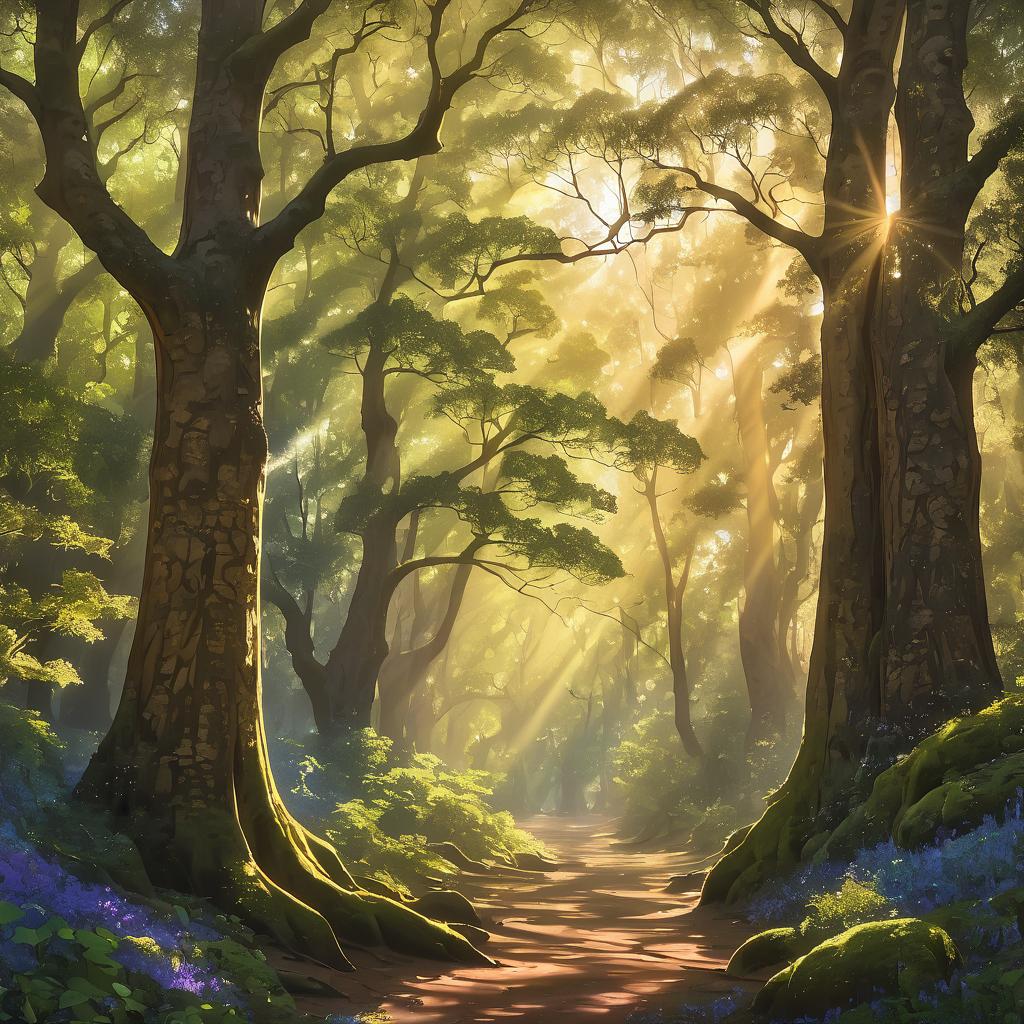 Magical Enchanted Woods with Ancient Trees