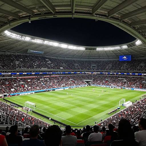 Dramatic Night View from Soccer Player