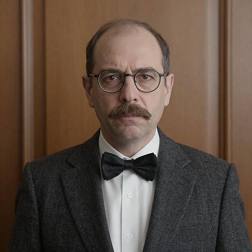 Serious Middle-Aged Man in Tweed Suit