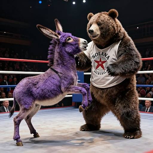 Ultra-Realistic Donkey vs Bear Boxing