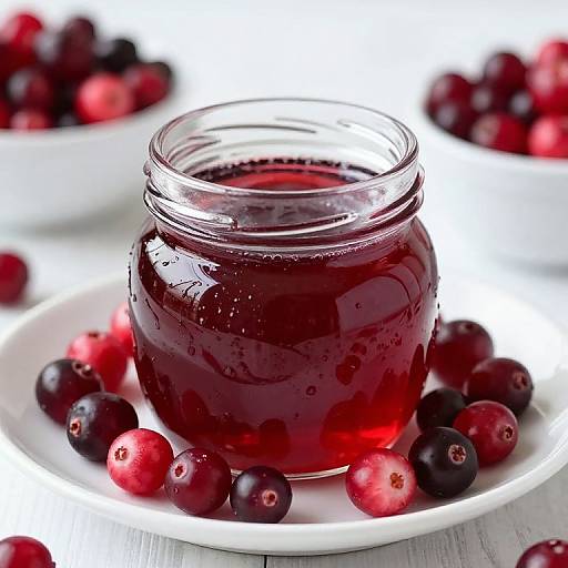 Cranberry Jelly in Glass Jar
