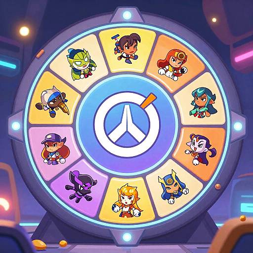 Futuristic Overwatch 2 Hero Wheel