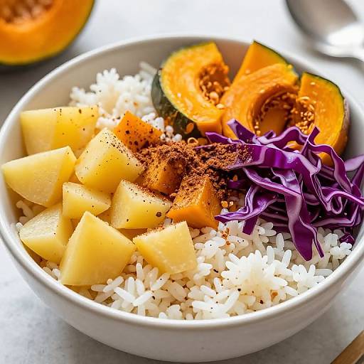 Colorful Rice Bowl with Vegetables