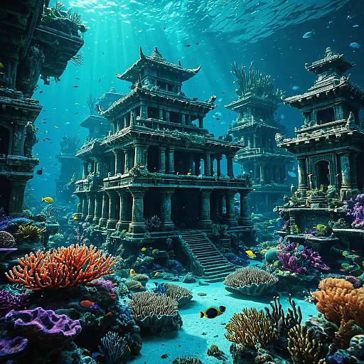Ancient Underwater City Reclaimed by Coral Reefs