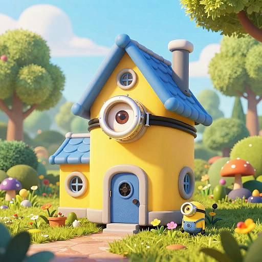 Whimsical Despicable Me Cartoon House
