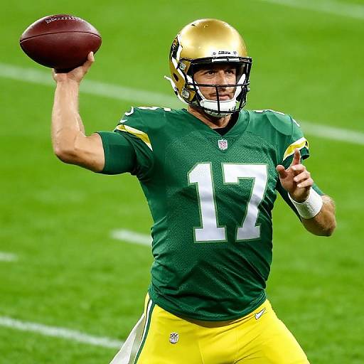 Aaron Rodgers Athletic Throw Art