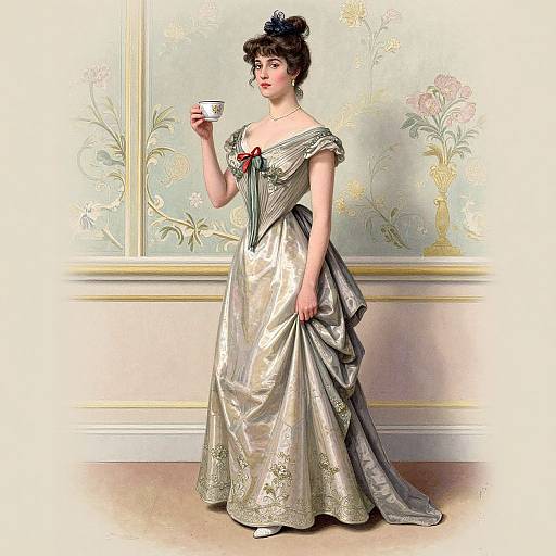 Vintage Louis Icart Woman Illustration