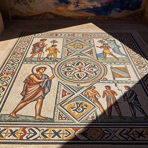 Hellenistic Mosaic Floor with Mythology