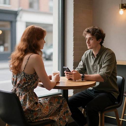 Café Encounter: A Moment Captured