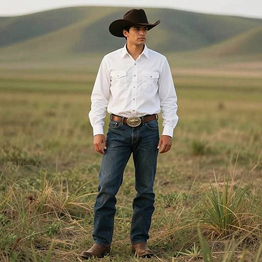 Man in Classic Cowboy Outfit