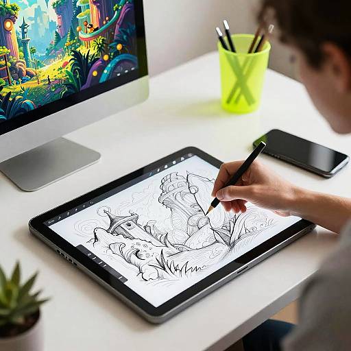 Modern AI-Powered Artistic Workspace