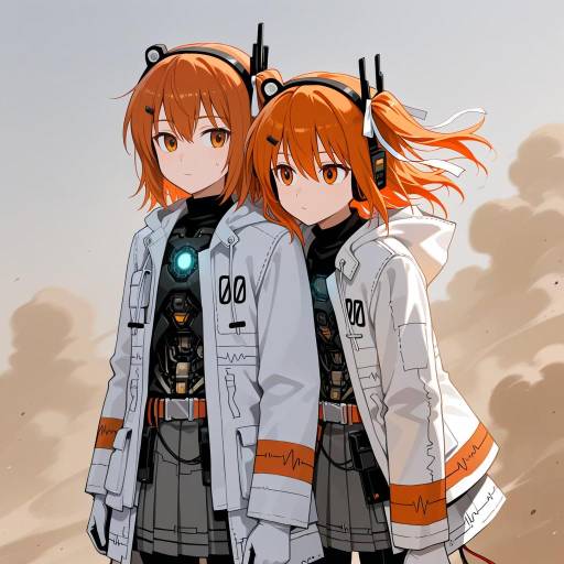 Futuristic Android Cowgirls in Twilight